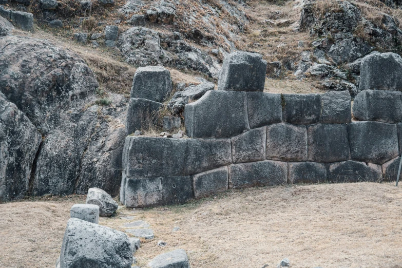 an image of stone structures in the wild