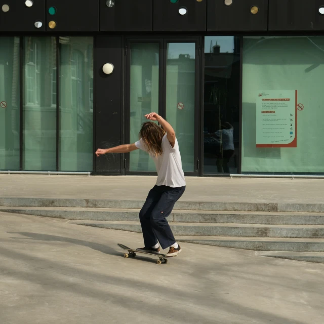 a  that is on top of a skateboard