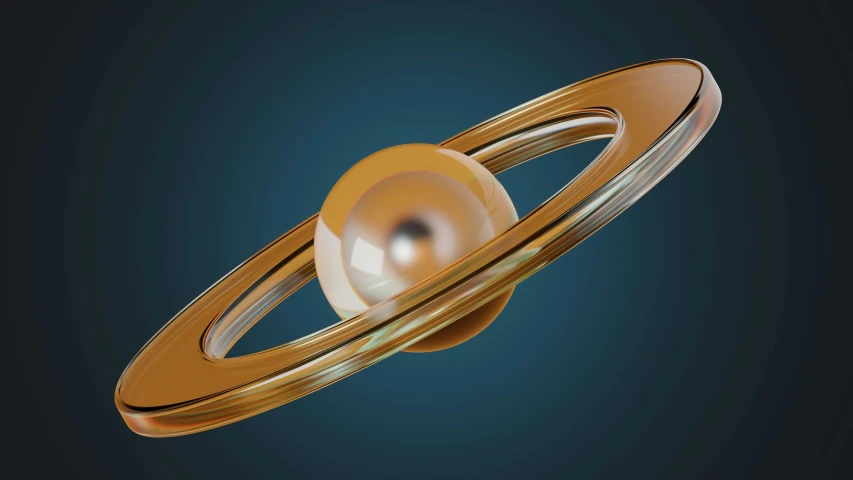 a saturn model with two rings on it