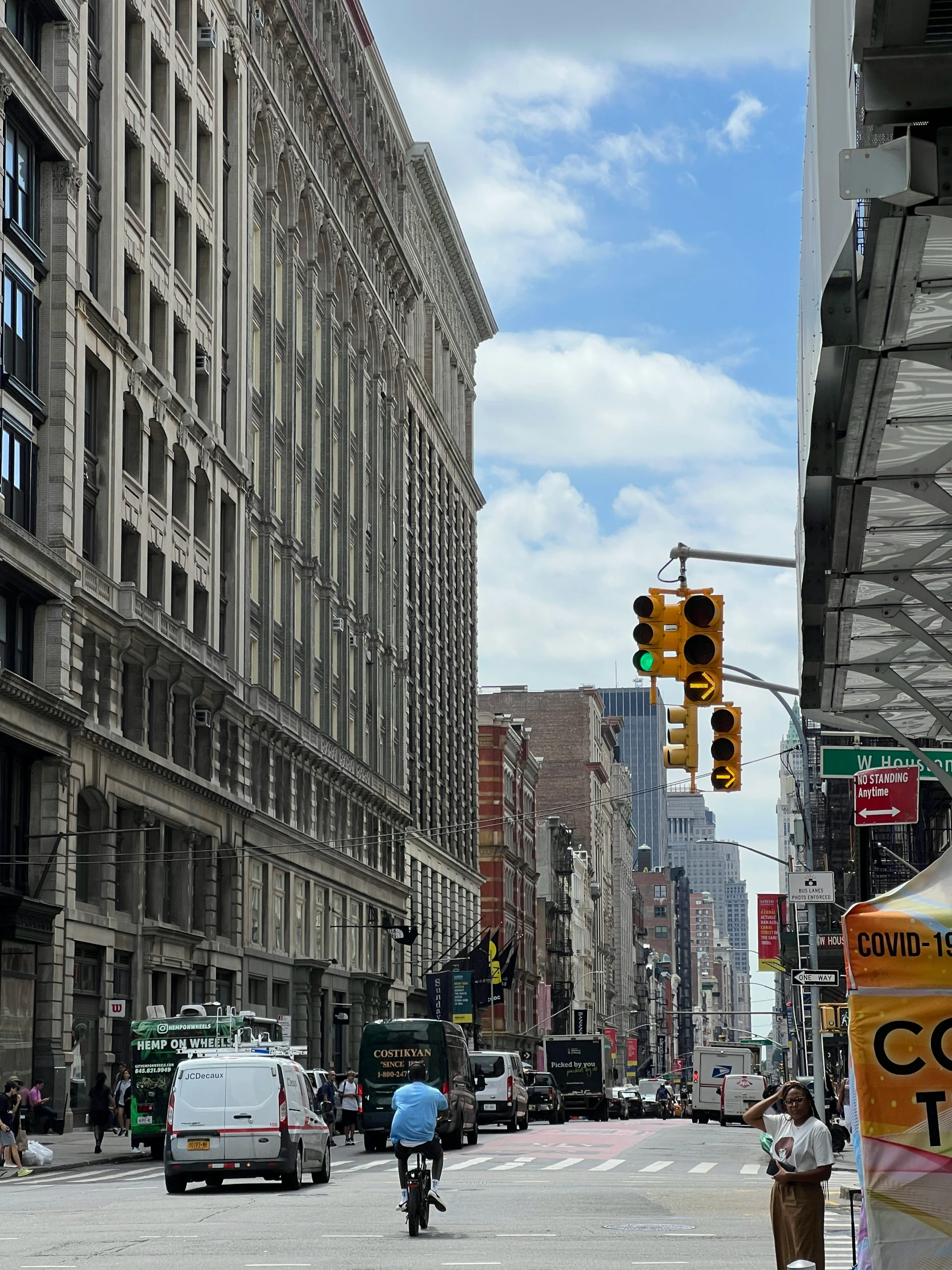 people on motorcycles in an intersection in the city