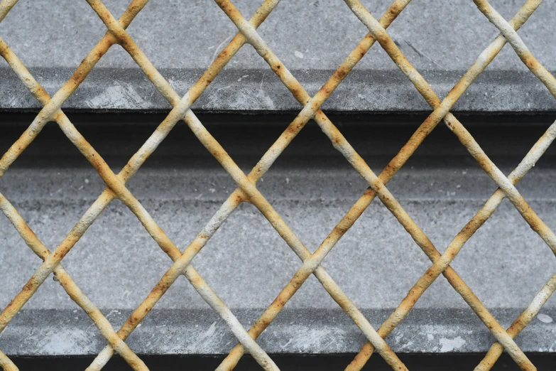 a metal grid is shown on the ground