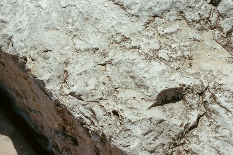 some rocks near one another with a bird on it