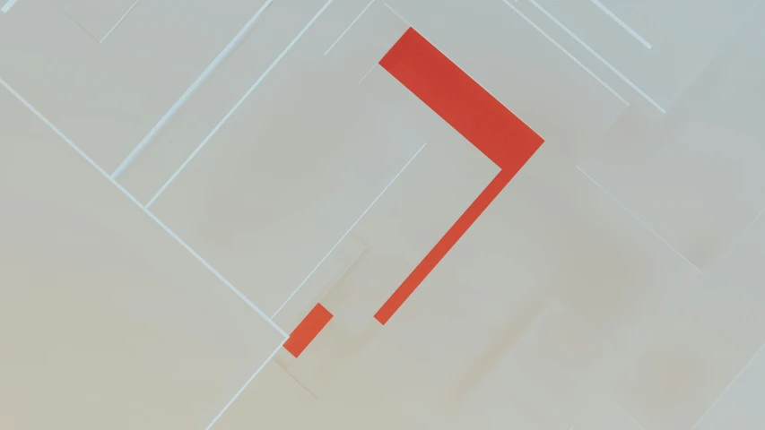 a piece of art with orange lines on it