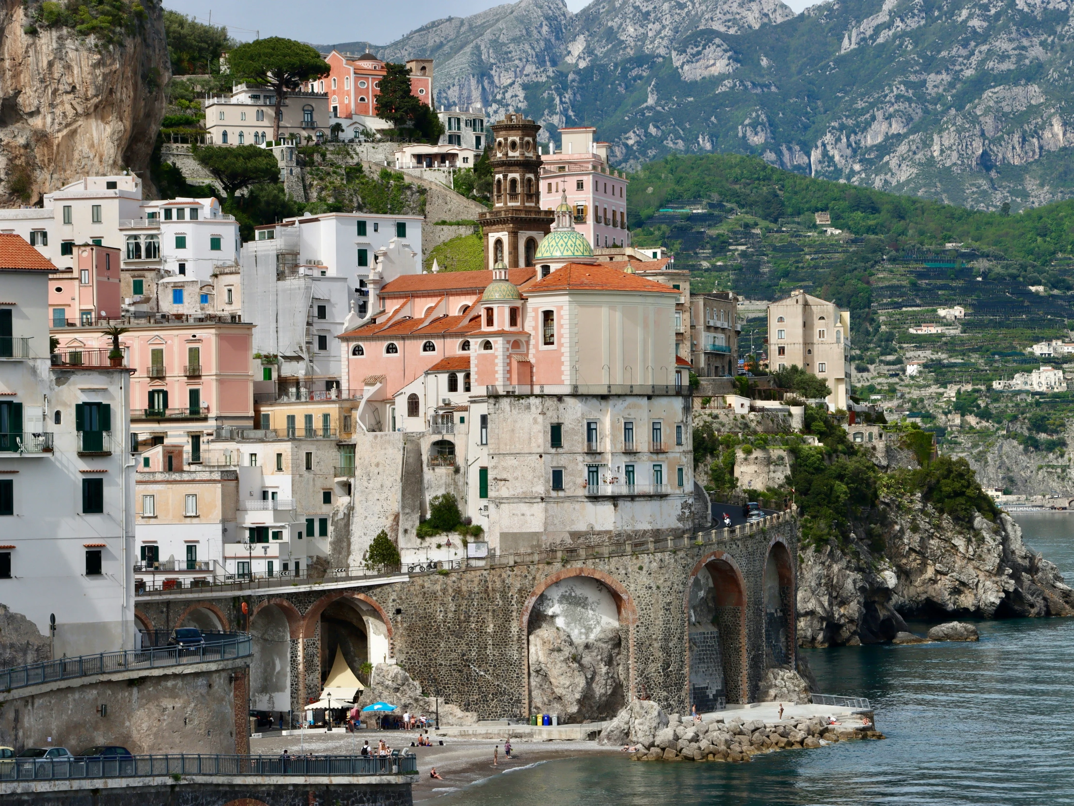 an old, dilapidated city on the shores of an island