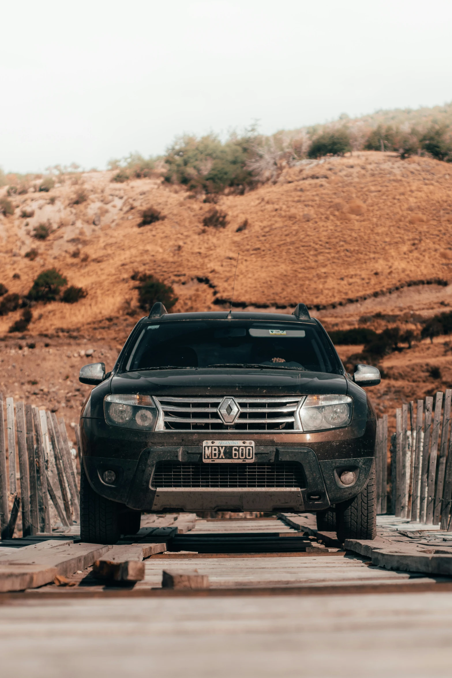 the front end of a vehicle on a dolly