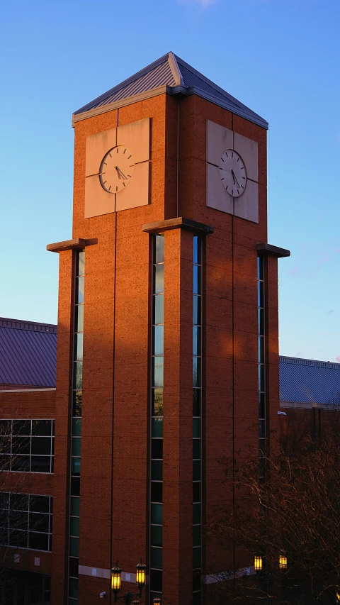 the building has two clocks on it