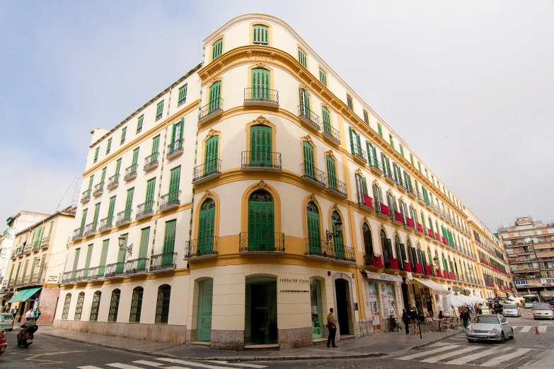 a large white building with lots of windows