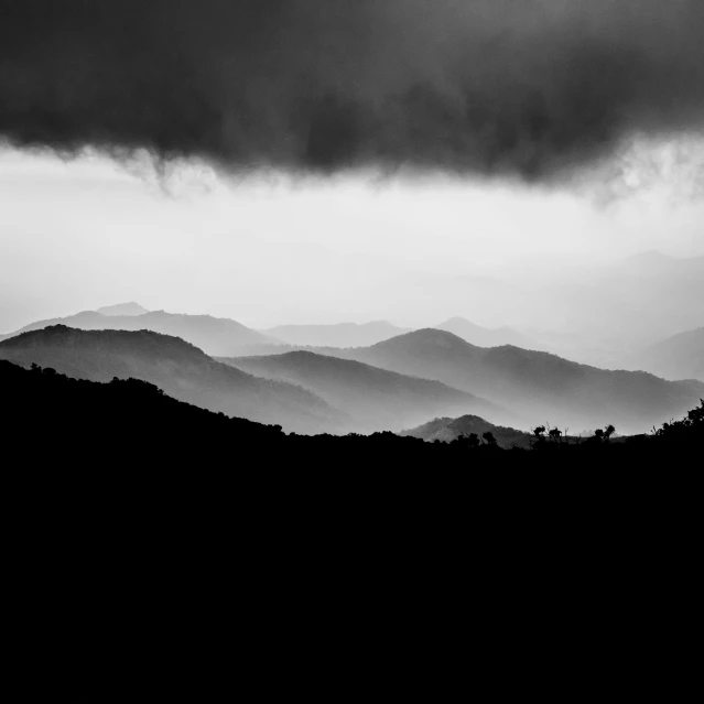 this po is black and white with many mountains