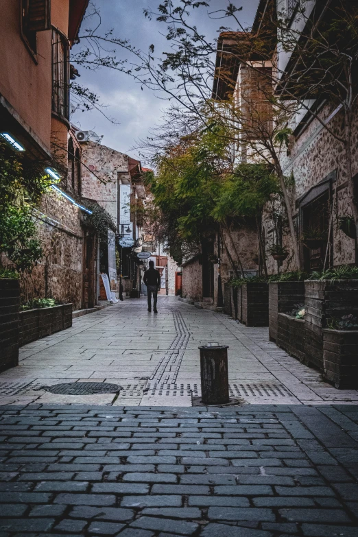 a street view of a very quiet city