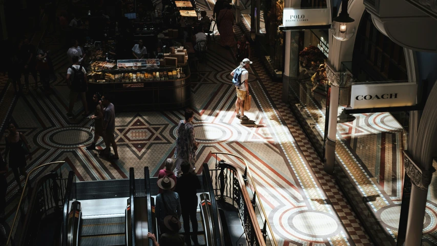 this is an overhead view of the inside of a shop