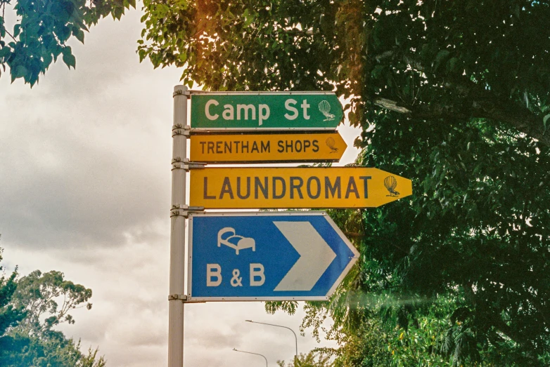 a street sign shows where the street is and where it's located