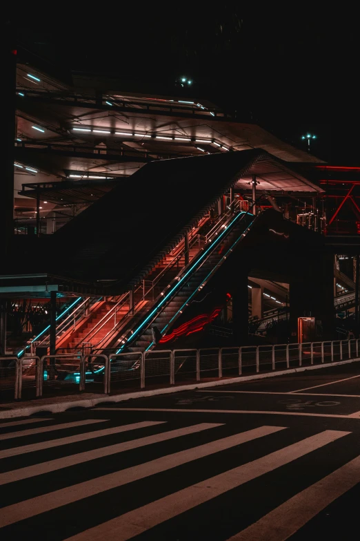 the scene is illuminated with many colorful lights