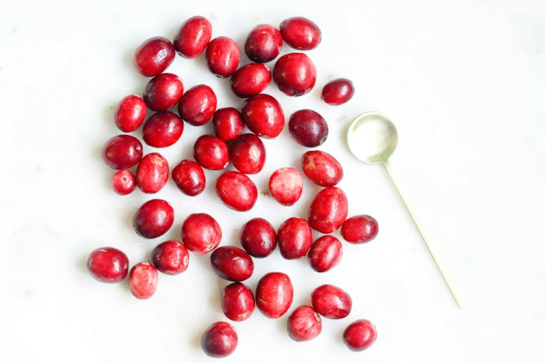 the cranberries are red and ready to be eaten