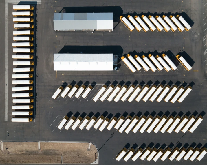 aerial view of white lines on roadway in city