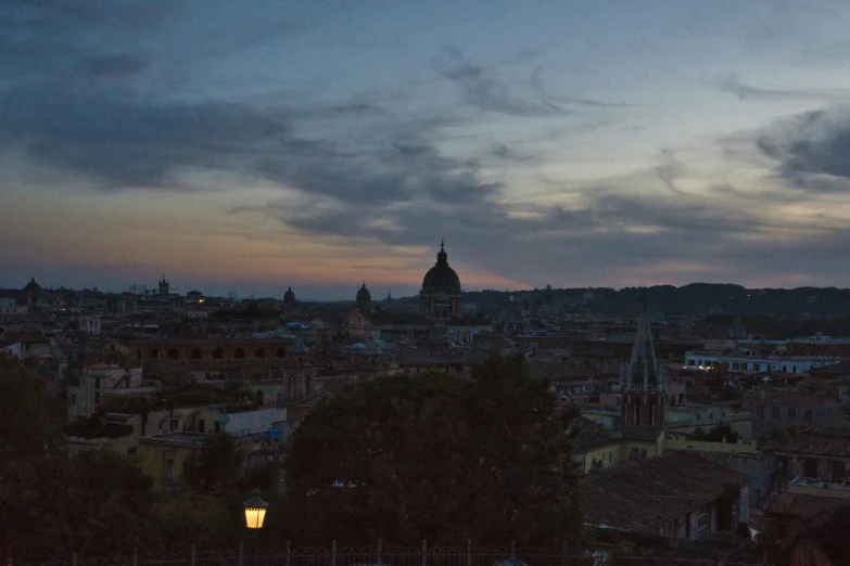 an image of the city with twilight lighting