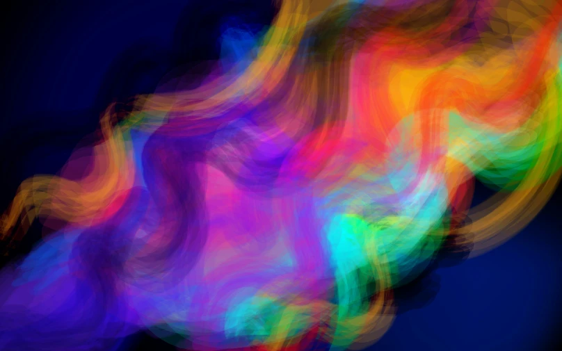 abstract art using neon colors of a black background