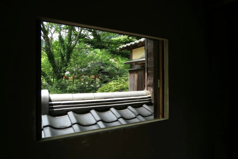 an image of a window looking into a building
