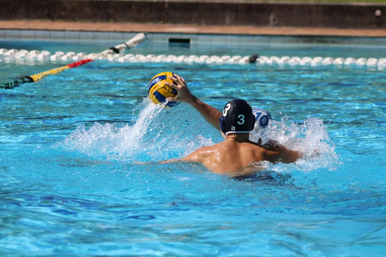 a person that is playing in some water