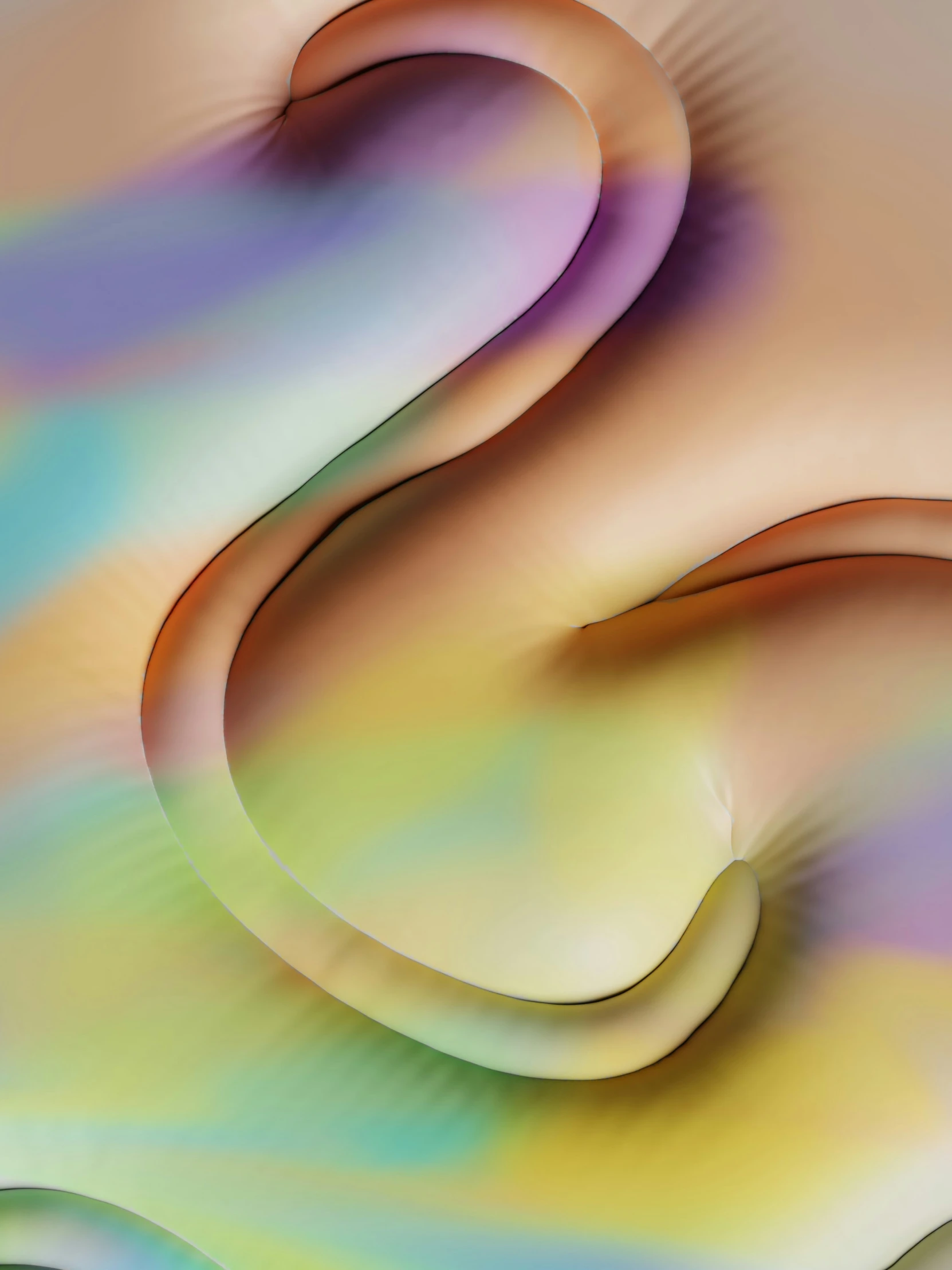 a digital abstract image with different shapes