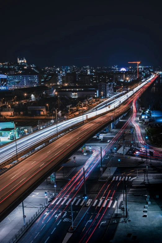 a very long view of a highway that has been cleaned