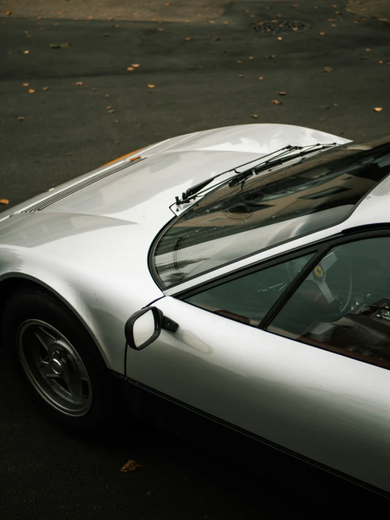 a close up view of a sports car