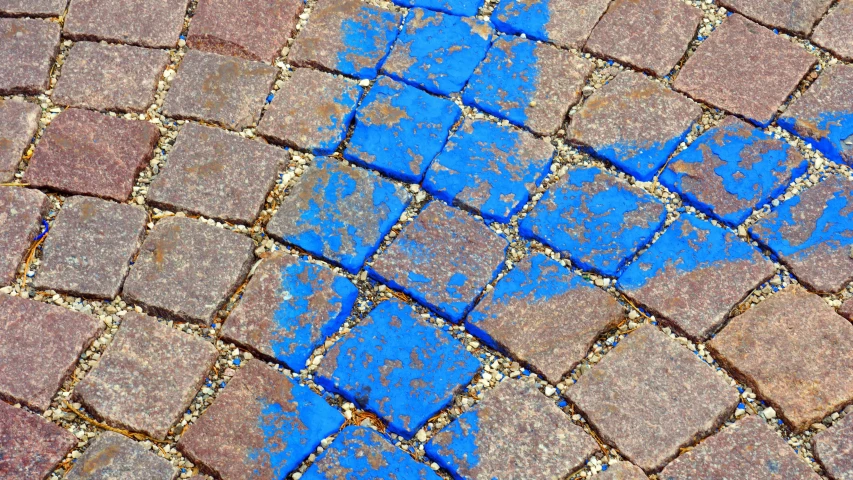 this po is very colorful and shows how blue the pavement is