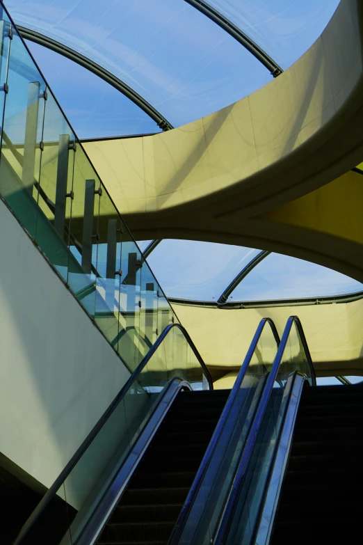 this is an image of a skywalk over stairs