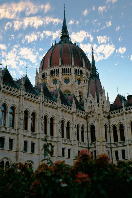 a large building has many windows on each side