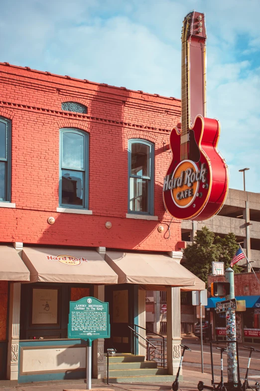 the entrance to a restaurant located on an old building