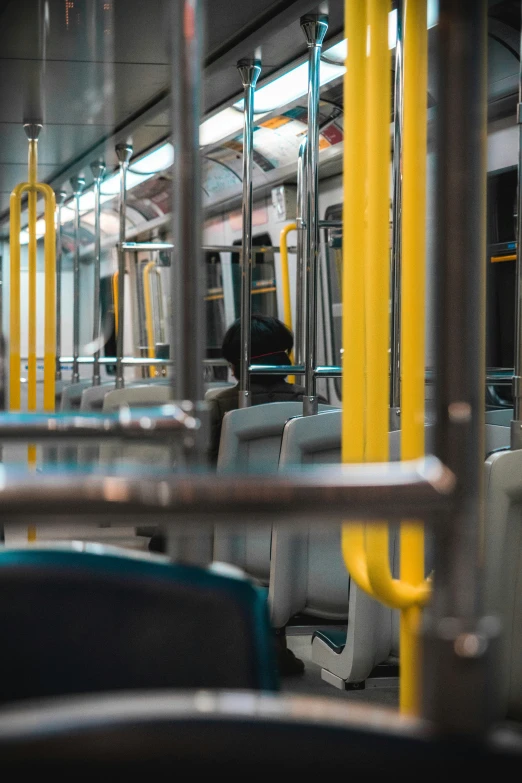 there is an image of an empty city bus