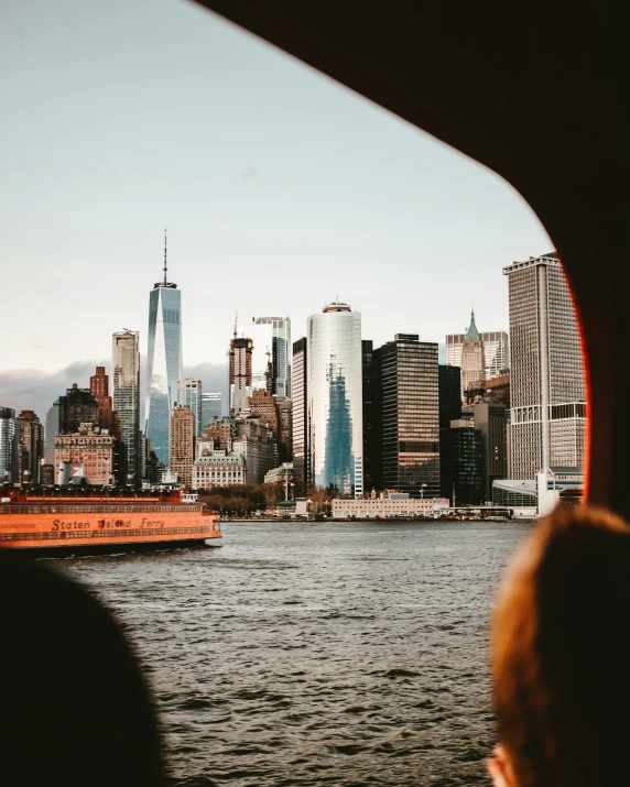 there is a view from the window of the boat