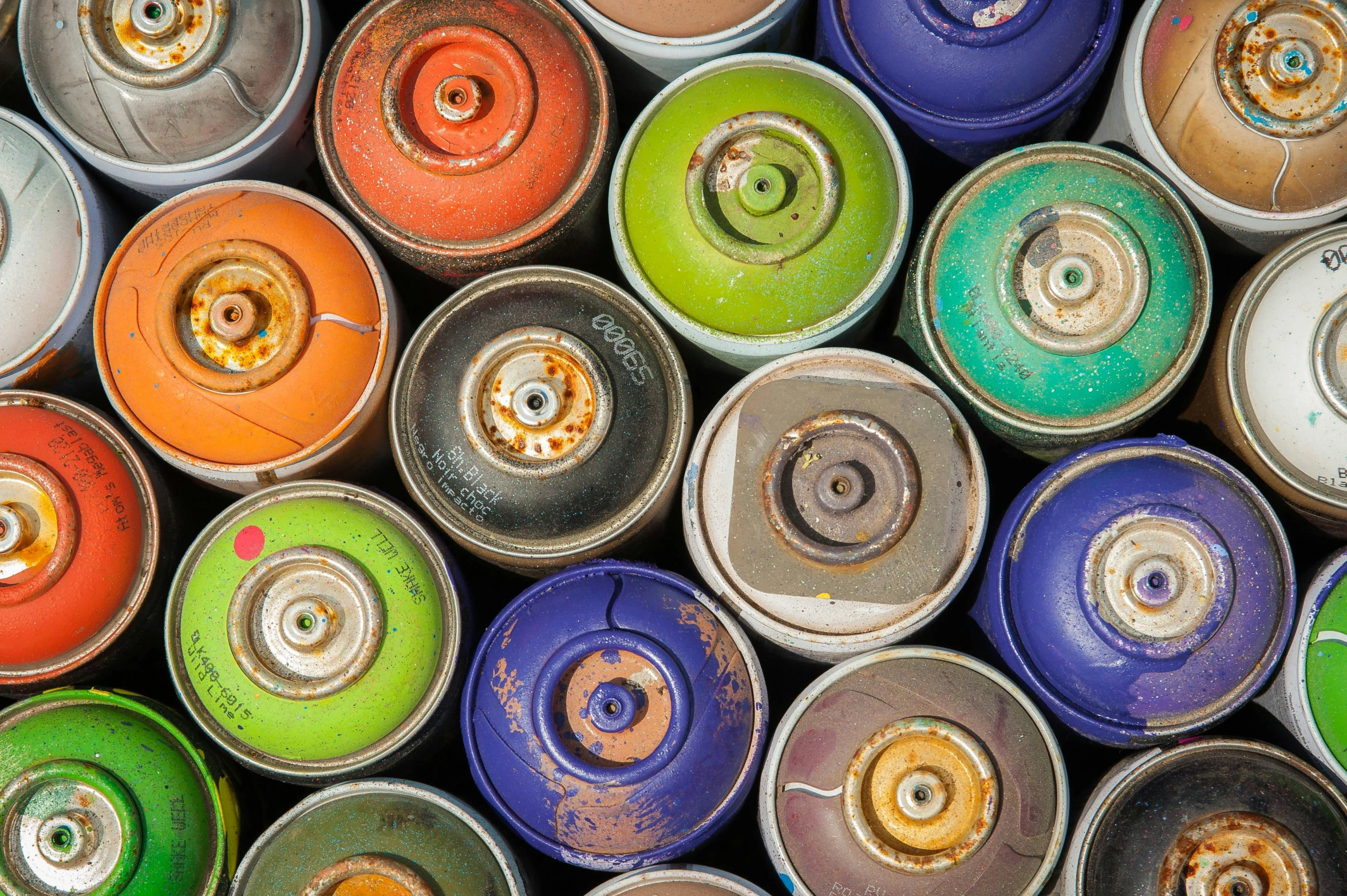 a close up view of some different types of paint