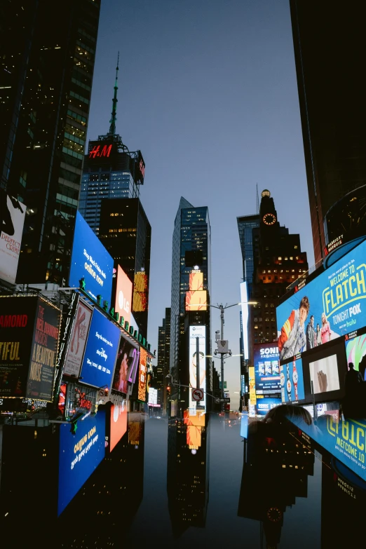 new york city with buildings in the distance