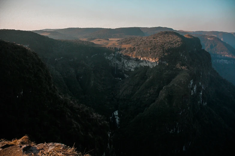 a large group of mountains that are near each other