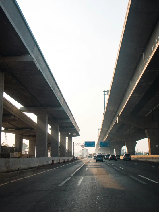 two highway that have been built under an overpass