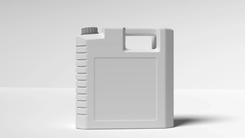 a 3d rendering of a white canister