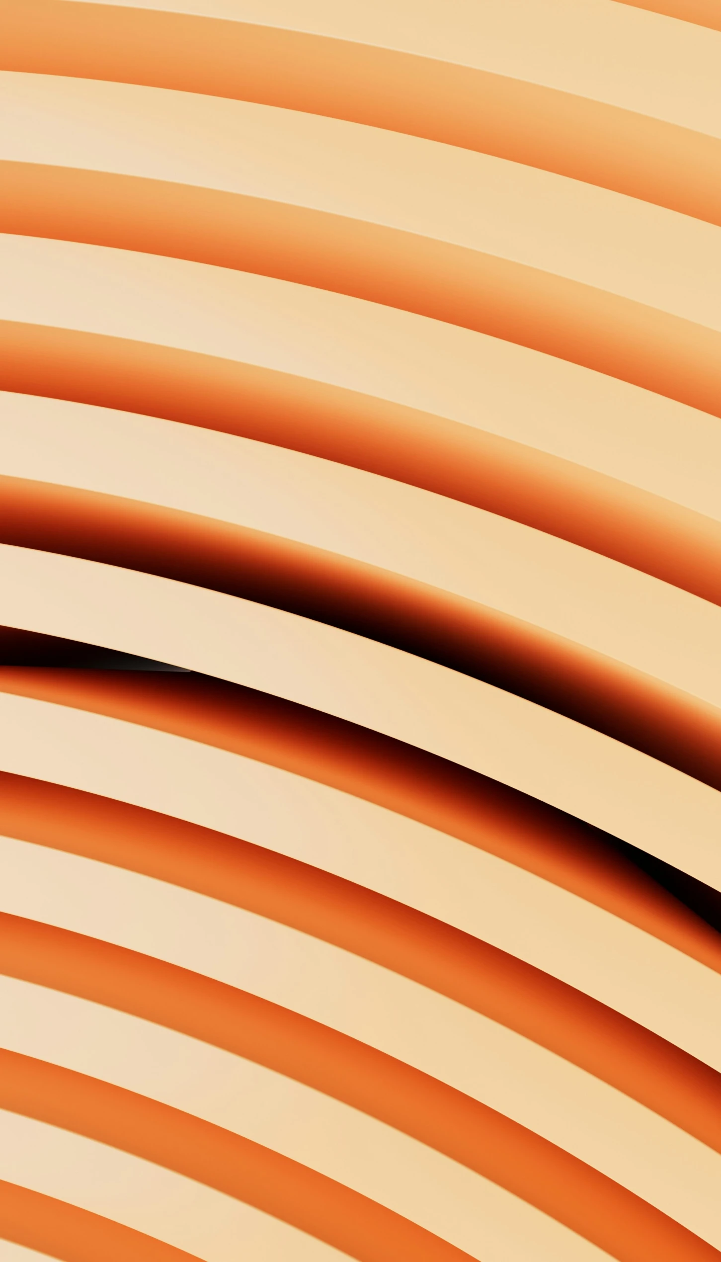 an abstract pattern in orange colors of wavy lines