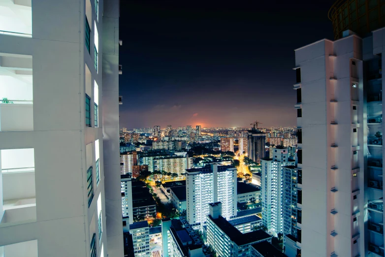 there is an overview of the city from one of the high rises