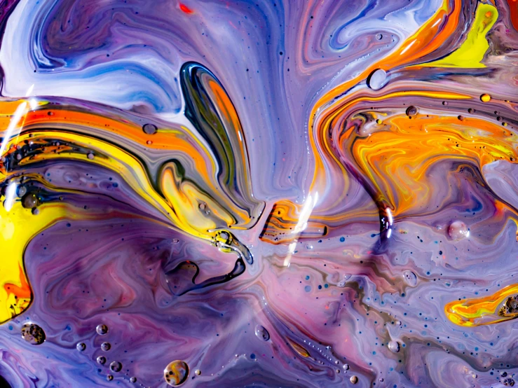 a beautiful colorful swirl with bubbles coming out of it