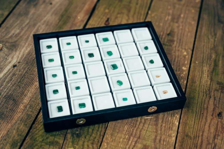 a black and white abacus on top of wooden floor