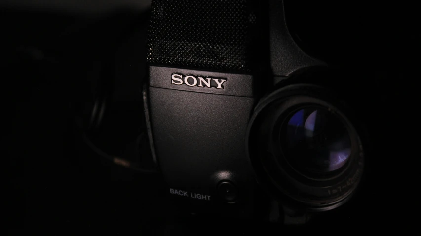 a sony camera with the name on it's display