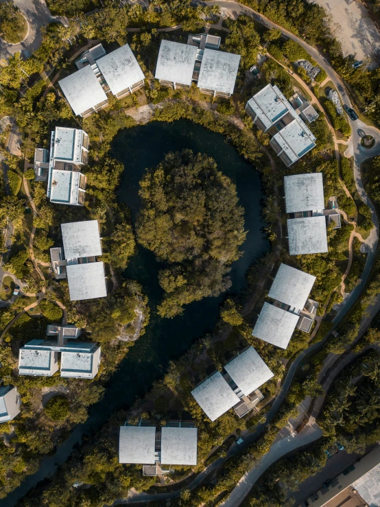 aerial s of small homes in rural area