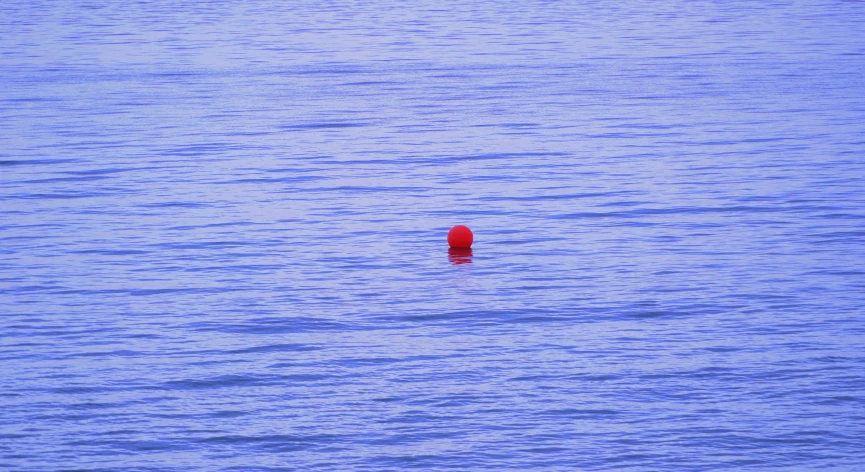 a person with a red jacket floating in the ocean