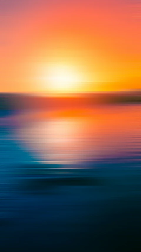 an abstract sunset with a beach scene