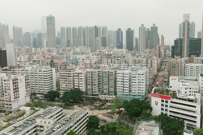 city skyline with buildings and high rise construction