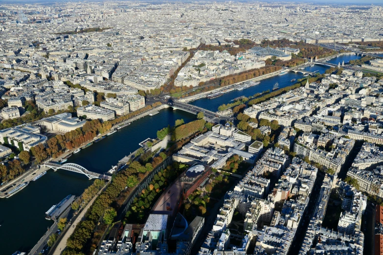 an aerial po of the eiffel tower