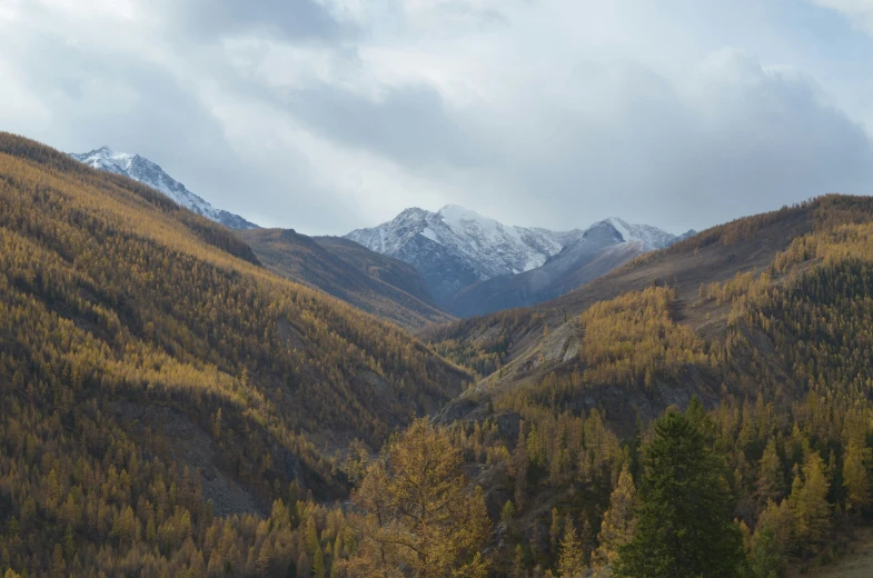 a beautiful view of a mountain landscape from a valley