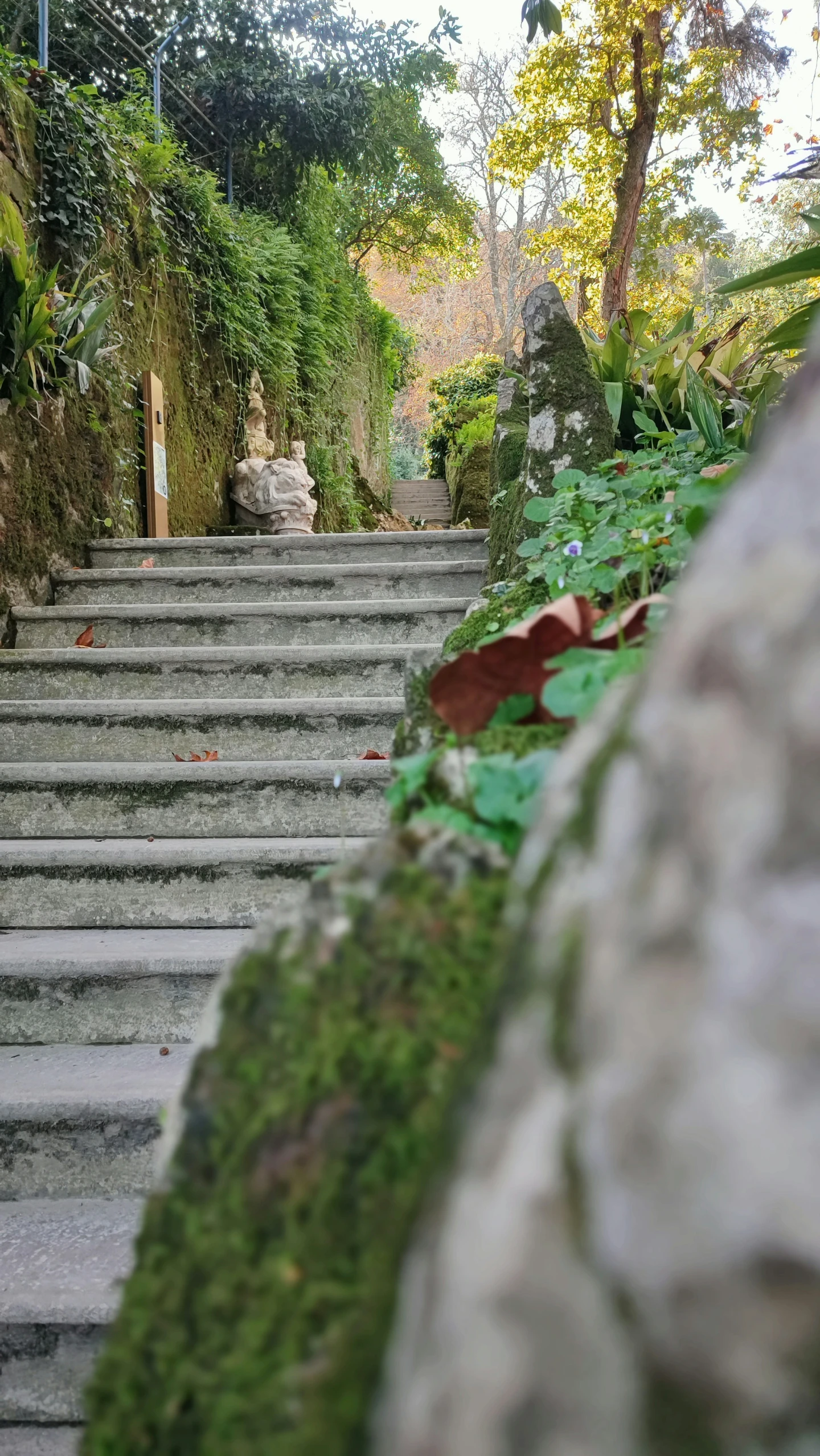 the stairs have been made out of concrete