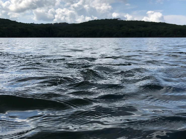 a picture of the water from a boat