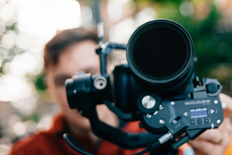 a close up of a camera being used